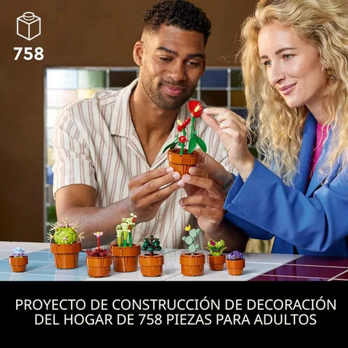 Miniatura 2 de LEGO Botanicals Plantas Pequeñas - Juego de construcción de plantas artificiales de interior para decoración del hogar, cocina, escritorio, adultos