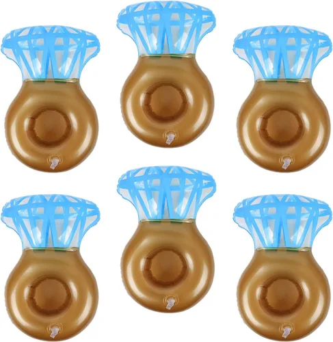LIYDE Paquete de 6 flotadores inflables para bebidas – Soporte flotante para bebidas para fiesta de piscina, decoraciones de despedida de soltera,