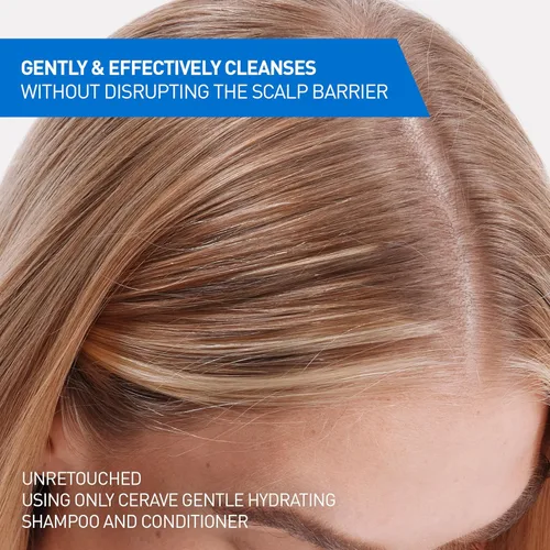 Miniatura 3 de CeraVe Acondicionador hidratante suave, acondicionador para el cabello con ceramidas, niacinamida y ácido hialurónico, sin sulfatos y seguro