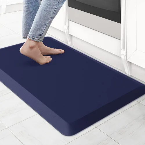 Miniatura 13 de KitchenClouds Alfombra de cocina acolchada anti fatiga, 17.3 x 60 pulgadas, impermeable, antideslizante, tapete de escritorio cómodo, para cocina