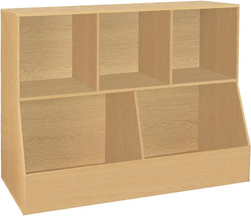 Miniatura 13 de DINZI LVJ Organizador de almacenamiento para juguetes, estantería para niños, gabinete de almacenamiento de juguetes de madera, estantería