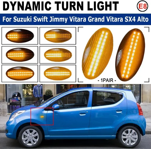 Miniatura 6 de Lámpara de señal de giro LED para guardabarros delantero compatible con Su-zu-ki G-rand Vitara Vtarai Jimny Swift SX4 S-Cross APV Arena XL7 Alto