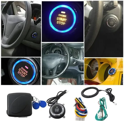 Miniatura 6 de Arrancador automático del interruptor del motor de encendido del botón de encendido del motor de 12V del coche