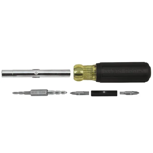 Miniatura 6 de Klein Tools 32517 Destornillador multibroca con 6 tamaños de grifo comunes, 4 puntas de destornillador y 3 tamaños de destornillador de tuercas