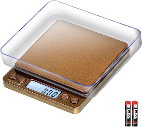 Miniatura 12 de Fuzion báscula digital de 0.01 gramos de precisión, básculas de alimentos mini de 500g para joyería pequeña, oro, hierba, especias - peso en gramos