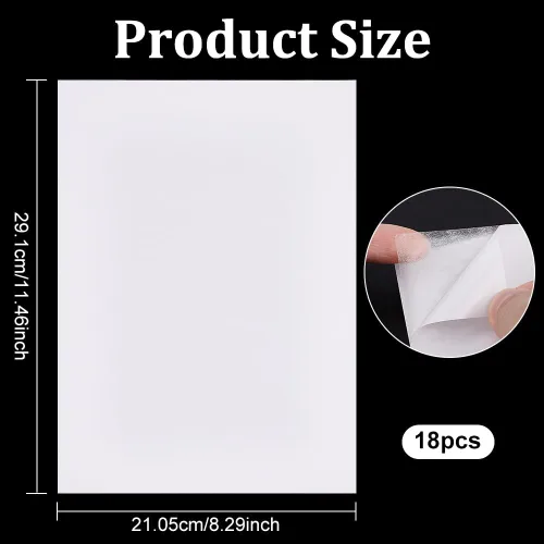 Miniatura 2 de BENECREAT 18 hojas de cinta blanca de doble cara tamaño A4 de 8.3 x 11.5 pulgadas, hoja adhesiva fuerte (0.004 in) para manualidades de Navidad