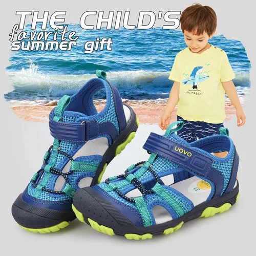 Miniatura 5 de Sandalias para niños, sandalias para niños, senderismo, atléticas, con puntera cerrada, para verano, playa, al aire libre, zapatos de secado rápido