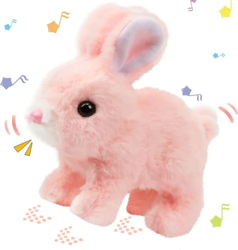 Miniatura 42 de Hopearl - Juguete de peluche electrónico interactivo de unicornio con sonidos y movimientos, camina y tiene un cuerno luminoso; regalo para niños