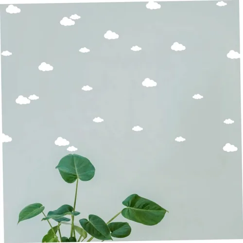 Miniatura 2 de TOYANDONA 96 unids nube etiqueta pared etiqueta niños decoración habitación vinilo calcomanías mural PVC para guardería