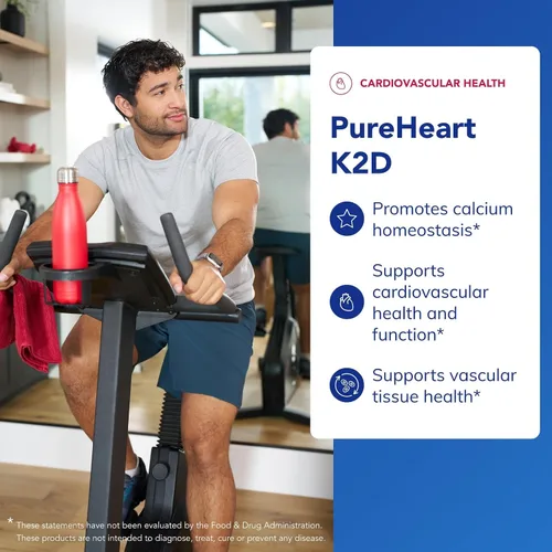 Miniatura 3 de Pure Encapsulations PureHeart K2D - Suplemento para la salud del corazón* - con vitamina K2 y D3 - Colecalciferol Vitamina D y MK-7 - Sin OMG