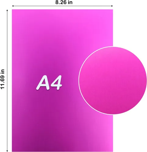 Miniatura 2 de 24 hojas de papel metálico para tarjetas, 12 colores surtidos, hojas de papel de aluminio para fiestas, cartulina A4, 8.82 oz/m², 92 libras