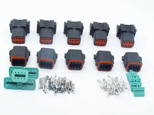 Miniatura 17 de 5 Sets 2Pin DT Conector kit impermeable sellado enchufe eléctrico carcasa Cable Dt Conector 22-16AWG DT04-2P DT06-2S (negro)