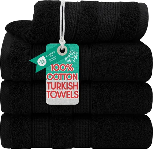 Miniatura 34 de American Soft Linen - Juego de toallas de mano Salem, 4 unidades de lujo de 600 GSM, 100 % algodón para baño, toallas de 13 x 13 pulgadas de mano