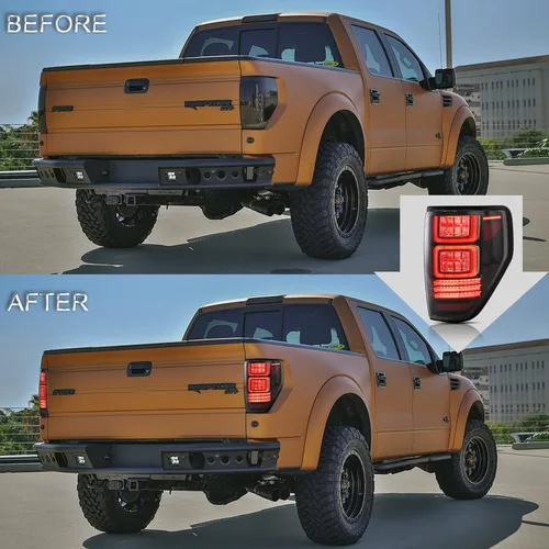 Miniatura 4 de VLAND Conjunto de luces traseras para Ford F-150 2009-2014, conjunto de lámpara trasera con señal de giro, luces de marcha atrás, Plug-and-play