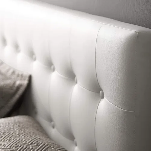 Miniatura 3 de Cabecero de cama individual, Modway Emily, tapizado en vinilo de color blanco, Tela, Blanco (White Vinyl)