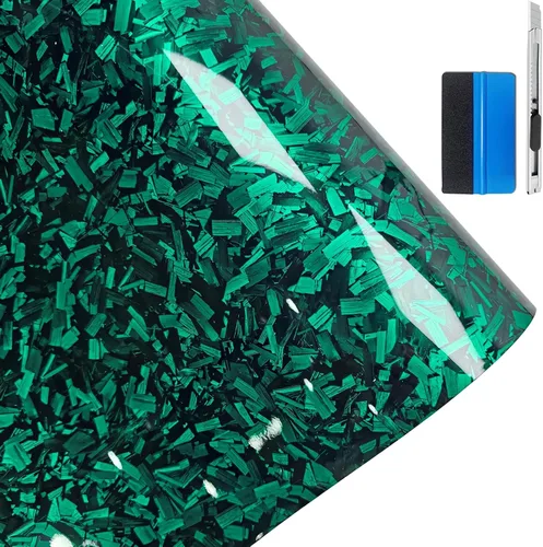 Miniatura 11 de LZLRUN Rollo de Vinilo Negro de Fibra de Carbono Mate Forjado con Liberación de Aire, Lámina Adhesiva, Película para Calcomanía DIY de Automóvil
