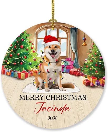 Miniatura 21 de Adorno personalizado de caniche negro, regalo para perro, mamá, perro, papá, adorno de Navidad único de perro caniche negro 2025, adorno de caniche