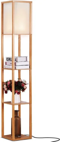 Lámpara de pie Brightech, Maxwell de LED, MAXWELL-LED-NW Madera natural