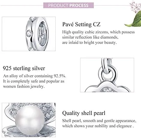 Miniatura 4 de FAEFASH Colgante de cuentas de estrella de mar y concha de plata 925, abalorio de tortuga, cuentas de sirena, abalorio de tortuga marina
