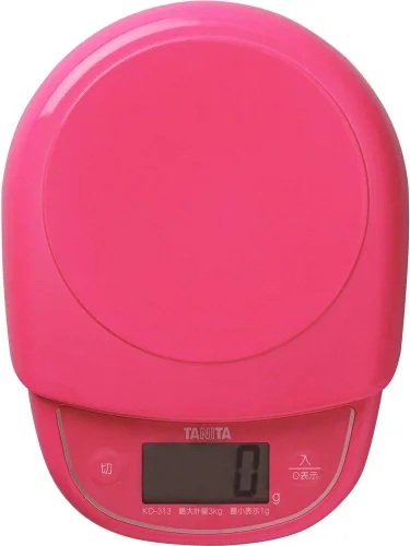 Miniatura 6 de Tanita KD-313 PK Báscula de cocina, báscula de cocina, para cocinar, fabricada en Japón, digital, 6.6 lbs (3 kg), 0.4 oz (1 g) Unidad, Rosa Rosado