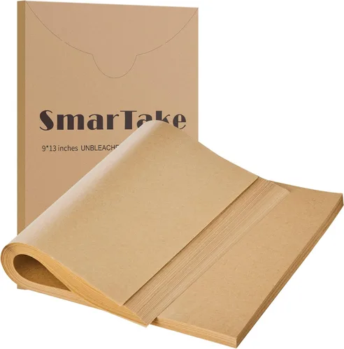 Miniatura 13 de SMARTAKE - 200 hojas de papel pergamino para hornear, 16x24 pulgadas, anti-adherente, pre-cortadas, para hornear, asar, freidora, pan, taza