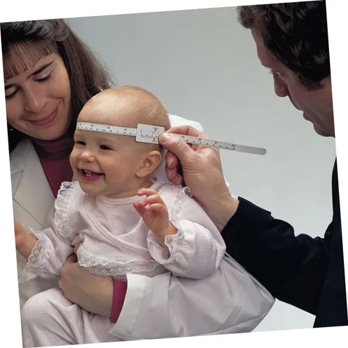 Miniatura 5 de UKCOCO Cinta de circunferencia de cabeza infantil de 24 pulgadas de tela suave, regla calibrada precisa para seguimiento pediátrico del crecimiento