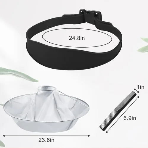 Miniatura 2 de Guía de corte de pelo fundido para hombres, kit de corte de pelo para hombres, incluye guía de corte de cabello, paraguas y peine, plantilla de Negro
