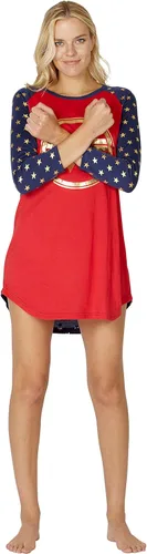 Miniatura 5 de INTIMO Wonder Woman - Vestido de noche raglán con logotipo circular, Rojo