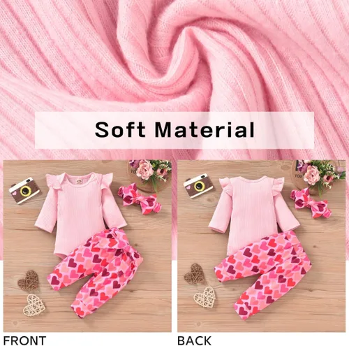 Miniatura 208 de Aalizzwell Conjunto de mameluco acanalado para bebé recién nacido prematuro para otoño e invierno