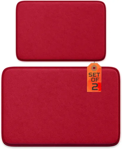 Miniatura 37 de Alfombra de baño de lujo – 1 pieza de alfombrilla de baño de espuma viscoelástica, antideslizante y ultrasuave, altamente absorbente, fácil