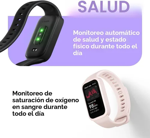 Miniatura 7 de XIAOMI Smart Band 9 Active Versión Global 1.47'' Pantalla Vida de Batería de 18 Días Modos Monitoreo de Salud y Fitness Todo el Día 5ATM (Negro)