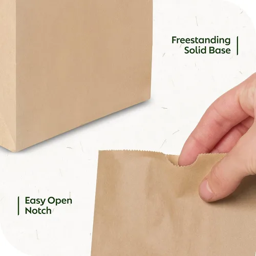 Miniatura 5 de Culinware Bolsas de papel kraft – Bolsas marrones duraderas para aperitivos, almuerzo, sándwich, pasteles, palomitas de maíz, comestibles