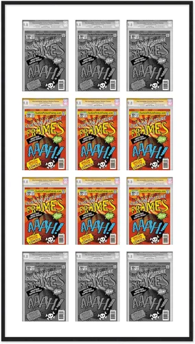 Miniatura 60 de Marco negro para cómics graduados Marco completo de cómics con paspartú de conservación negro y acrílico de grado UV Hecho para exhibir (6)