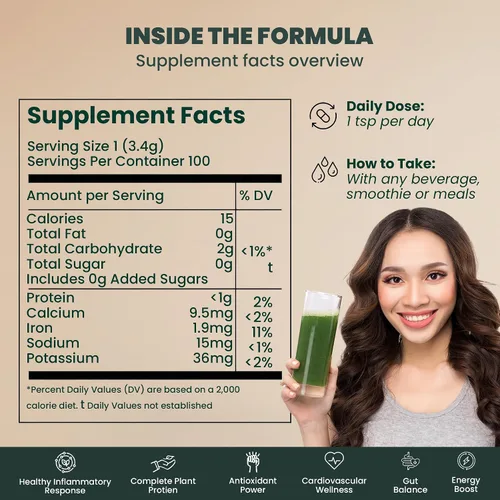 Miniatura 5 de EVARA Moringa en polvo orgánico (12 onzas/11.99 oz) Polvo de hoja de moringa 100% puro y orgánico con nutrientes vitales Para una fuerte
