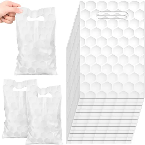 Miniatura 9 de Sinmoe 50 bolsas de regalo de baloncesto con asa, bolsas de plástico para regalos de fiesta de baloncesto, bolsa de dulces para niños y hombres
