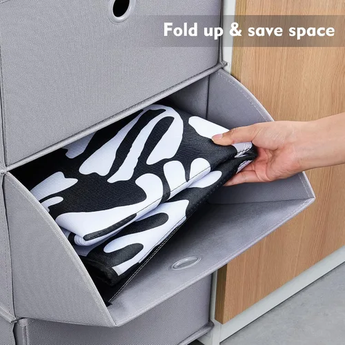 Miniatura 6 de JOMOLA Cesta de lavandería plegable grande de tela de 90 litros, cesta extensible para ropa sucia, bolsa de lavandería con asas para la familia