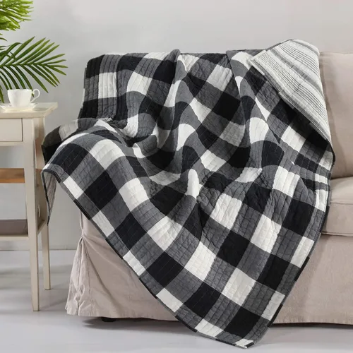 Miniatura 23 de Levtex Home - Juego de edredón Camden tamaño matrimonial (96 x 110 pulgadas) con dos fundas de almohada estándar (26 x 20 pulgadas), patrón a Azul
