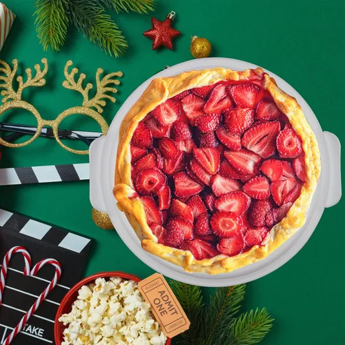 Miniatura 5 de Porta tartas de queso para tartas de hasta 11 pulgadas, soporte redondo para cupcakes para magdalenas, galletas, contenedores de almacenamiento