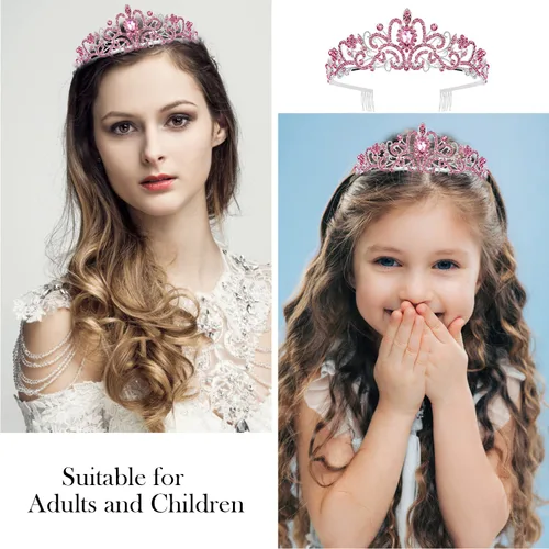 Miniatura 4 de Tiaras de cumpleaños para mujer, tiara de corona de princesa, coronas de feliz cumpleaños para mujeres, corona de cumpleaños para niñas, banda