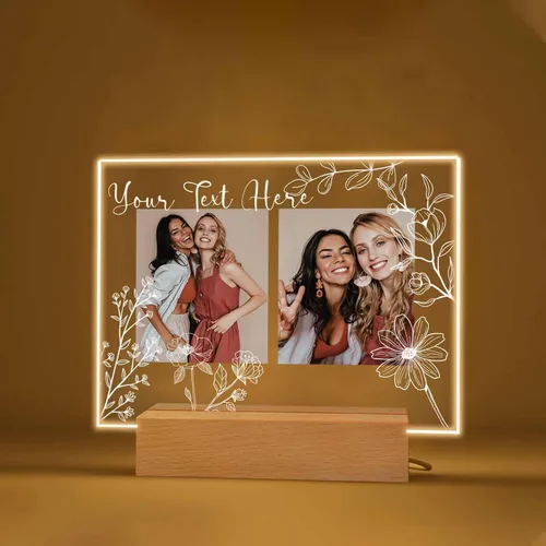 Miniatura 16 de Regalo especial de Navidad, lámpara de luz nocturna personalizada, fotos en placa acrílica, regalo para papá, mamá, regalo para familia, cumpleaños