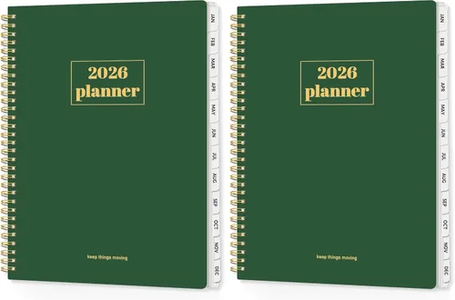 Miniatura 20 de SUNEE Agenda 2026, agenda semanal y mensual, enero de 2026 a diciembre de 2026, agenda diaria con pestañas, páginas de notas, encuadernación en Negro