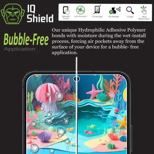 Miniatura 5 de IQShield Paquete de 2 protectores de pantalla para Samsung Galaxy S22, fácil instalación, antiarañazos, antiburbujas, película de TPU transparente