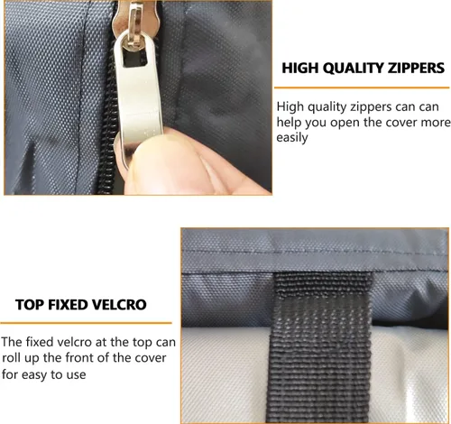 Miniatura 6 de Cubierta de estante impermeable, 600D resistente a prueba de polvo, fundas de estantería para exteriores para estantes de alambre con cremallera