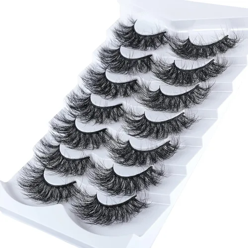 Miniatura 2 de Mebver Pestañas Postizas, Pestañas de Ojo de Gato, Pestañas de Visón Sintético, Aspecto Natural, Pestañas Esponjosas y Suaves, Pestañas que Parecen