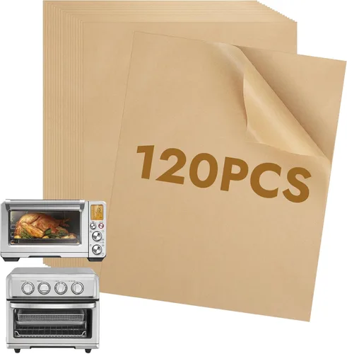 Miniatura 8 de BYKITCHEN Revestimientos para freidora de aire de 9.4x8.7 pulgadas compatibles con freidora de aire de 4-7QT y freidora de aire multifuncional