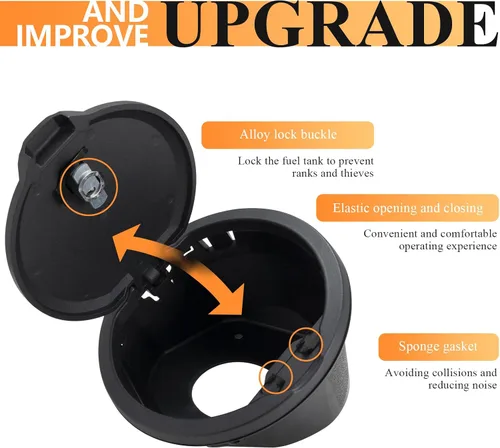 Miniatura 3 de Tapa de depósito de gasolina para puerta de llenado de combustible para Jeep Wrangler JL 2018-2023, accesorios Unlimited Rubicon Sahara de 2 puertas