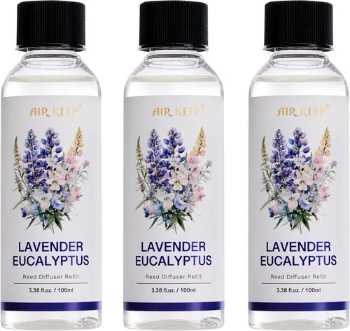 Miniatura 9 de Airkeep recambio de aceite para difusor de varillas con varillas difusoras, 6.76 Fl Oz (200ml) aceites perfumados de vainilla de cachemira