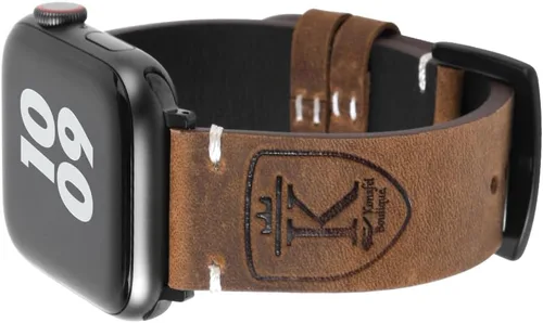 Correa compatible con Apple Watch Ultra 2/1 de 49, 45, 44, 42, 41, 40, 38 mm, correa de cuero vintage para iWatch Series 9/8/SE/7/6/5/4/3/2, para