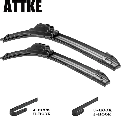 Miniatura 2 de ATTKE Limpiaparabrisas para Todo Clima, 15" + 15" Delanteros y 13" Trasero para Jeep Wrangler 2008-2018, Estilo OE Genuino (3 Limpiaparabrisas)