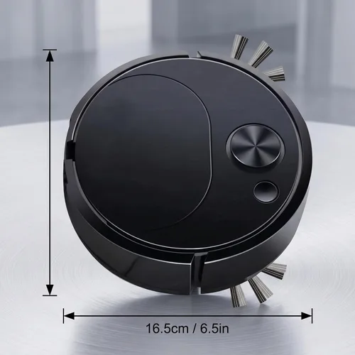 Miniatura 6 de Robot aspirador, potente aspirador robótico silencioso de succión limpia suelos duros a alfombras de pelo bajo, ideal para pelo de mascotas